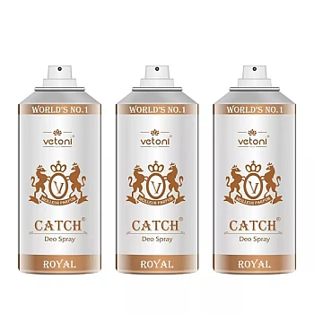 Vetoni Royal Deo Spray For Men (165ml, Pack of 3)