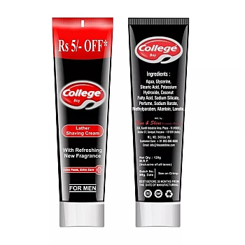 Vetoni College Boy Shaving Cream Black (120g, Pack of 4)