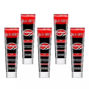 Vetoni College Boy Shaving Cream Black (120g, Pack of 5)