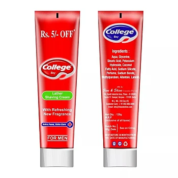 Vetoni College Boy Shaving Cream Red (120g, Pack of 5)