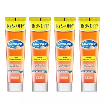 Vetoni College Boy Shaving Cream Orange (120g, Pack of 4)