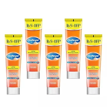 Vetoni College Boy Shaving Cream Orange (120g, Pack of 5)