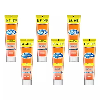 Vetoni College Boy Shaving Cream Orange (120g, Pack of 6)