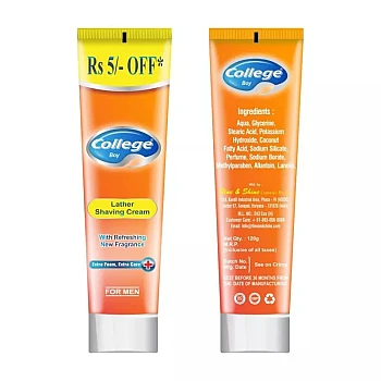 Vetoni College Boy Shaving Cream Orange (120g, Pack of 7)