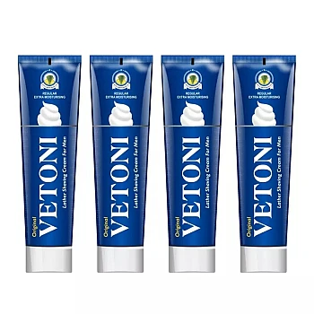 Vetoni Shaving Cream Regular (125g, Pack of 4)