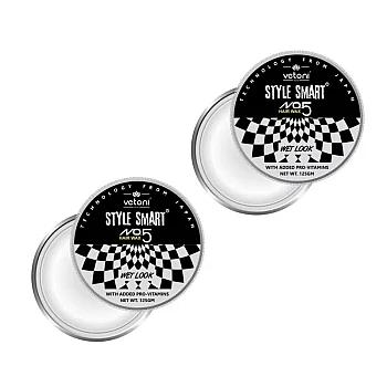 Vetoni Style Smart Hair Wax Wet Look (125g, Pack of 2)