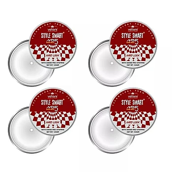 Vetoni Style Smart Hair Wax Hard Look (125g, Pack of 4)