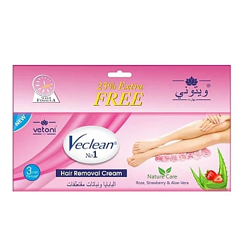Vetoni Veclean No.1 Hair Removal Cream Rose (50g, Pack of 3)