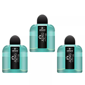 Vetoni Ice King No. 1 After Shaving Lotion Blue (100ml, Pack of 3)