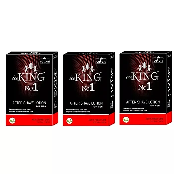 Vetoni Ice King No. 1 After Shaving Lotion Red (100ml, Pack of 3)