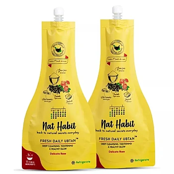 Nat Habit Fresh Daily Ubtan Face Pack Delicate Rose (40g, Pack of 2)