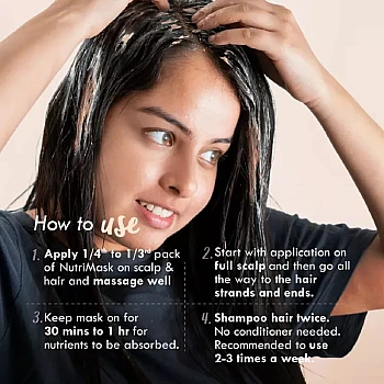 Nat Habit Fresh Hair Nutrimask 5-Oil Hibiscus Fuse (40g, Pack of 3)