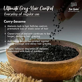 Nat Habit Fresh Hair Nutrimask Curry Sesame Melanin Restore (40g, Pack of 2)