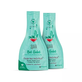 Nat Habit Fresh Hair Nutrimask Crushed Tri-Leaf Boost (40g, Pack of 2)