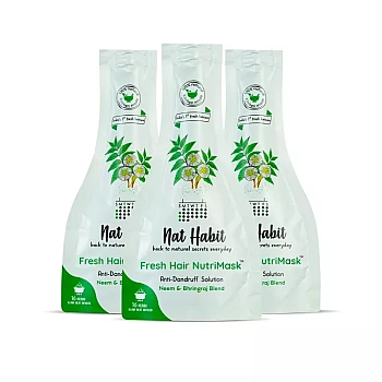 Nat Habit Fresh Hair Nutrimask Neem & Bhringraj Blend (40g, Pack of 3)