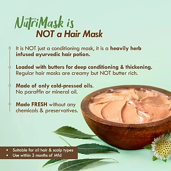 Nat Habit Fresh Hair Nutrimask Neem & Bhringraj Blend (40g, Pack of 3)