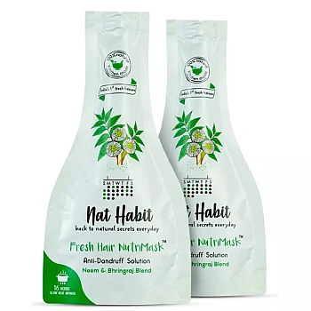 Nat Habit Fresh Hair Nutrimask Neem & Bhringraj Blend (40g, Pack of 2)