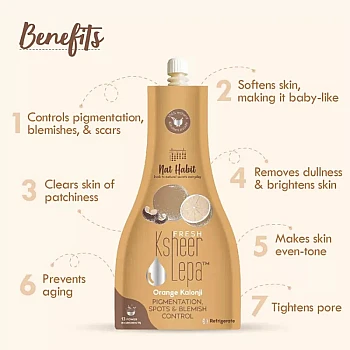 Nat Habit Fresh Ksheer Lepa Face Pack Orange Kalonji (40g)