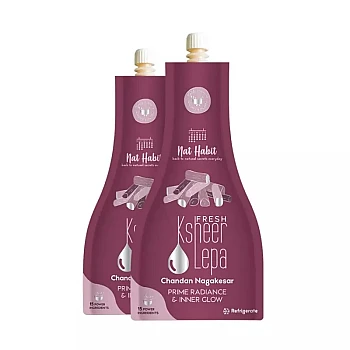 Nat Habit Fresh Lepa Face Pack Mask Chandan Nagakesar (40g, Pack of 2)