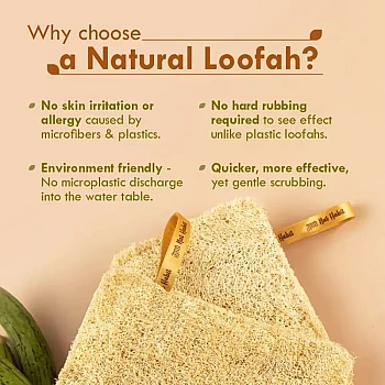 Nat Habit Natural Sun Dried Bath Loofah (1units, Pack of 4)