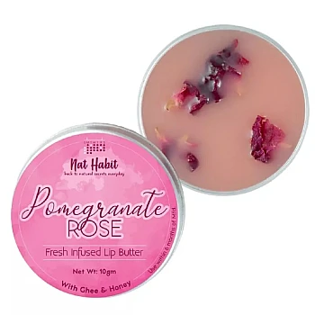 Nat Habit Pomegranate Rose Fresh Infused Lip Butter (10g)