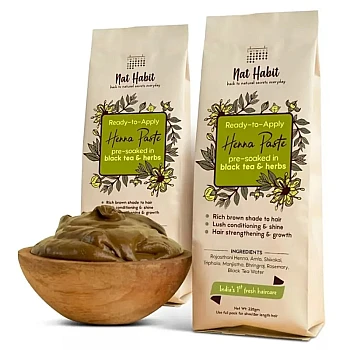Nat Habit Ready-To-Apply Henna Paste (220g, Pack of 2)