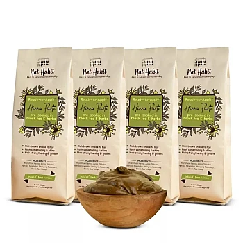 Nat Habit Ready-To-Apply Henna Paste (220g, Pack of 4)
