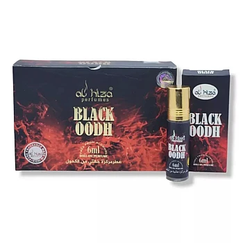 Al Hiza Perfumes Black OODH Roll-on Perfume Free From Alcohol (6ml, Pack of 6)