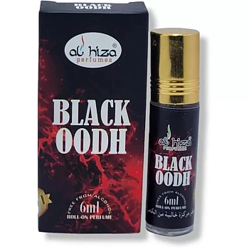 Al Hiza Perfumes Black OODH Roll-on Perfume Free From Alcohol (6ml, Pack of 6)