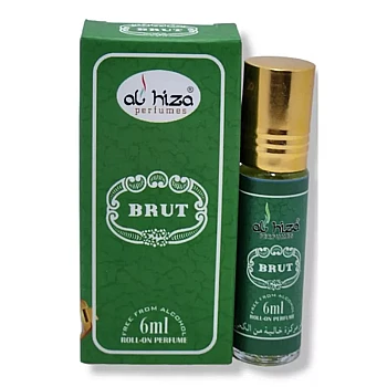 Al Hiza Perfumes Brut Roll-on Perfume Free From Alcohol (6ml, Pack of 6)
