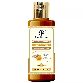 Khadi Care Herbal Woody Sandal & Honey Body Wash (210ml)