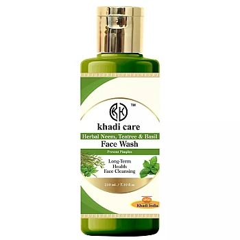 Khadi Care Herbal Neem, Teatree & Basil Face Wash (210ml)