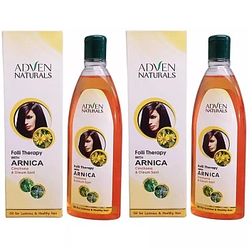 Adven Folli Therapy with Arnica, Cinchona & Oleum Sant Hair Oil (100ml, Pack of 2)