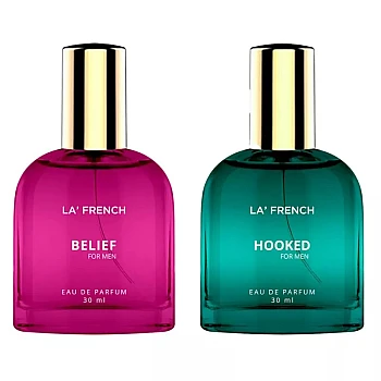 LA French Belief & Hooked Men & Women Eau De Parfum (30ml Each) (1Pack)