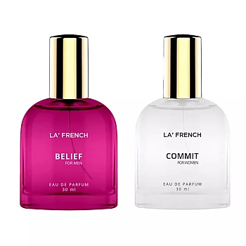 LA French Belief & Commit For Men & Women Eau De Parfum (30ml Each) (1Pack)