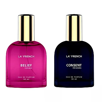 LA French Belife & Consent For Men & Women Eau De Parfum (30ml Each) (1Pack)
