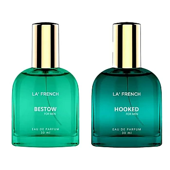 LA French Bestow & Hooked For Men Eau De Parfum (30ml Each) (1Pack)