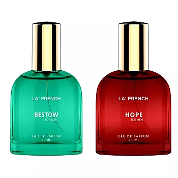 LA French Bestow & Hope For Men Eau De Parfum (30ml Each) (1Pack)