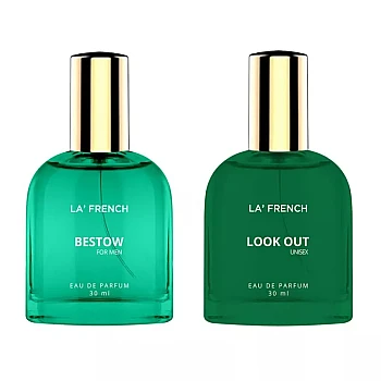 LA French Bestow & Look Out For Men & Women Eau De Parfum (30ml Each) (1Pack)