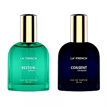LA French Bestow & Consent For Men & Women Eau De Parfum (30ml Each) (1Pack)
