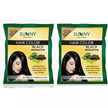 Bakson Sunny Hair Color (Black) (20g, Pack of 2)