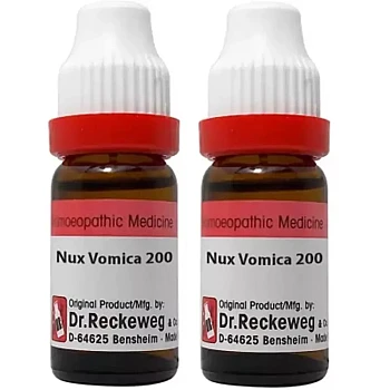 Dr Reckeweg Nux Vomica 200 CH (11ml, Pack of 2)