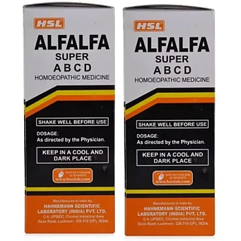 Haslab Alfalfa Super Tonic with Vitamin ABCD (115ml, Pack of 2)