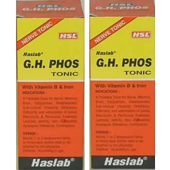 Haslab G H Phos Tonic with Vitamin B and Iron (115ml, Pack of 2)
