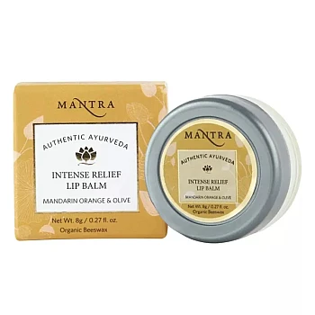 Mantra Herbal Intense Relief Lip Balm Mandarin Orange & Olive (8g, Pack of 2)