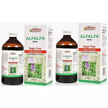 Bakson Alfalfa Tonic (Sugar Free) (450ml, Pack of 2)