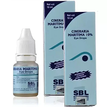 SBL Cineraria Maritima(10%) Eye Drops (10ml, Pack of 2)