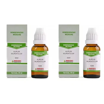Bakson Aurum Muriaticum 50M CH (30ml, Pack of 2)