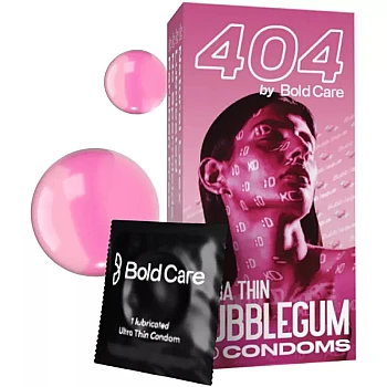 Bold Care 404 Super Ultra Thin Bubblegum Flavored Condoms For Men (10units)