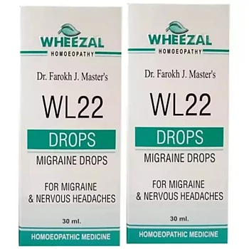 Wheezal WL-22 Migraine Drops (30ml, Pack of 2)